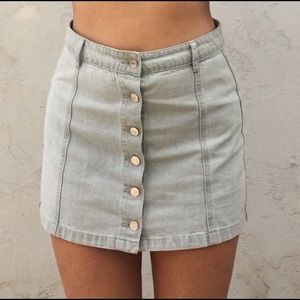 Light button up skirt